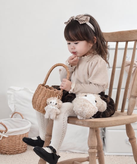 即納Lace Frill Puff Tops