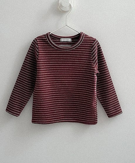 予約minirobe Yoyo Striped T-Shirt