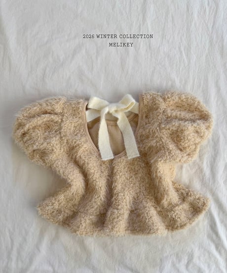 予約 melikey Posong Frill Puff Tee
