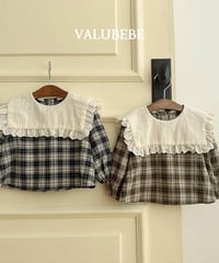 予約 valubebe Check cape blouse