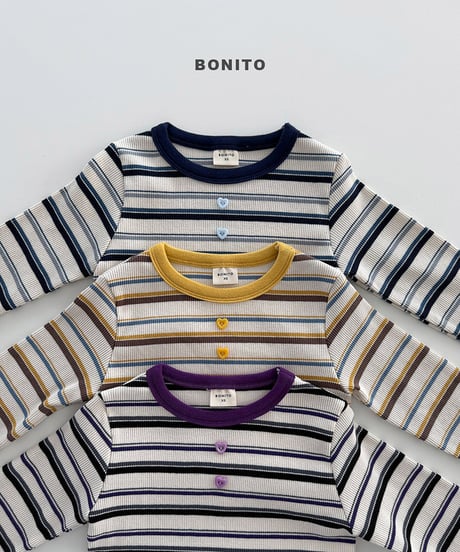 予約 bonito Heart button ST tee