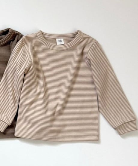 予約 mimi market Bagel striped tee