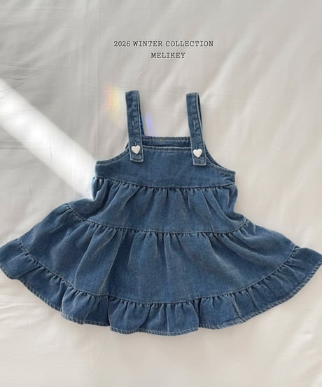 予約 melikey Kang Kang Velvet Denim One Piece