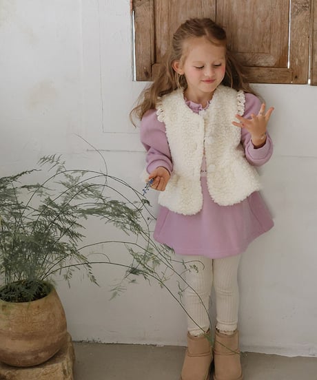 予約 FLO Pposong fur vest