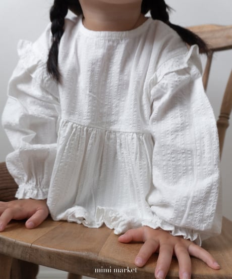予約mimi market Shoulder Frill Blouse