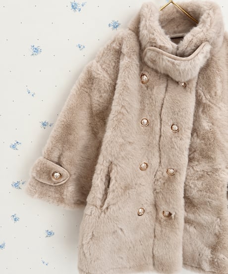 即納Luxe Fur Double Coat