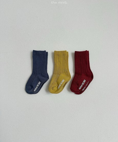 予約minirobe Cotton lip socks 3SET