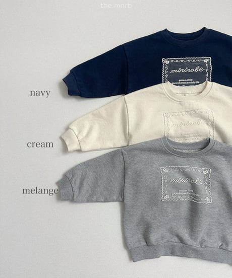 予約minirobe lace man to man tee