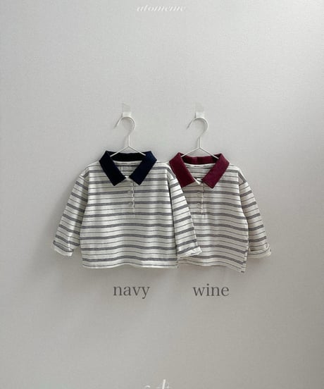 予約 atomeme Aiden collar tee