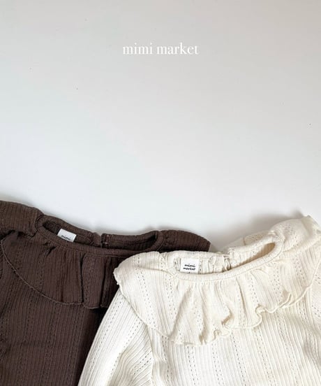 予約 mimi market Lovey collar Tee