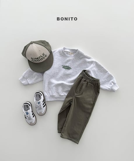 予約 bonito Stitched cotton pants