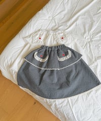 予約 ninibello Momo A lance cut skirt