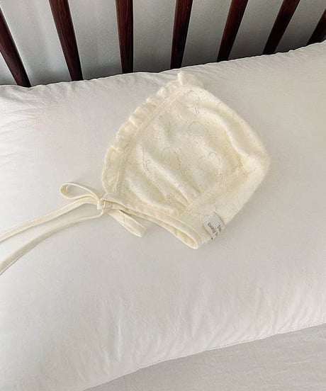 予約 valubebe  Heart frill bonnet hat