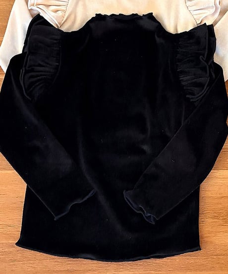 予約OHHO French velvet wing tee