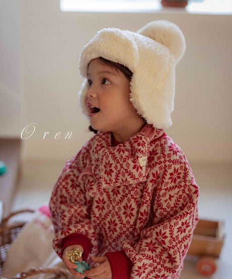 予約 OREN Snowflake Knit Sweatshirt(scarf set)