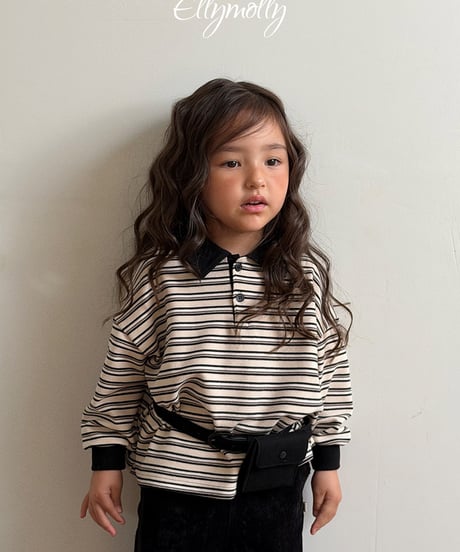 予約Elly Molly Click pitch collar Tee