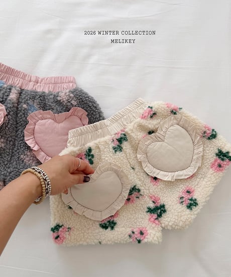 予約 melikey Heart flower pants