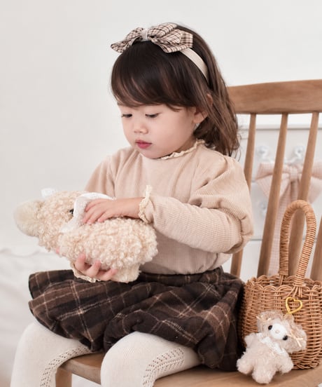 即納Lace Frill Puff Tops