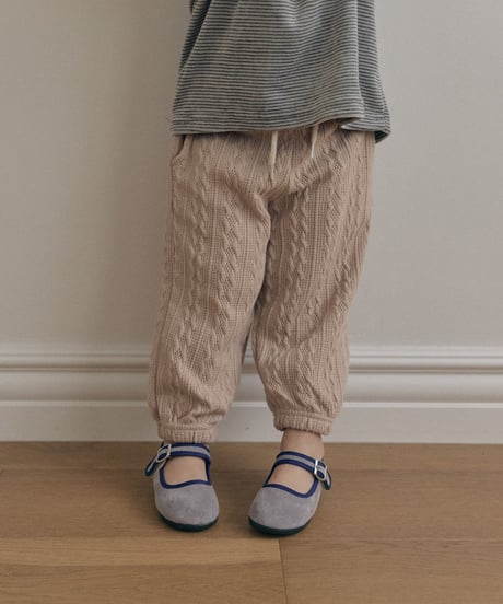 予約 The beige Knit Jogger Pants