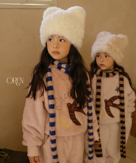 予約 OREN Ambre Striped Knit Scarf