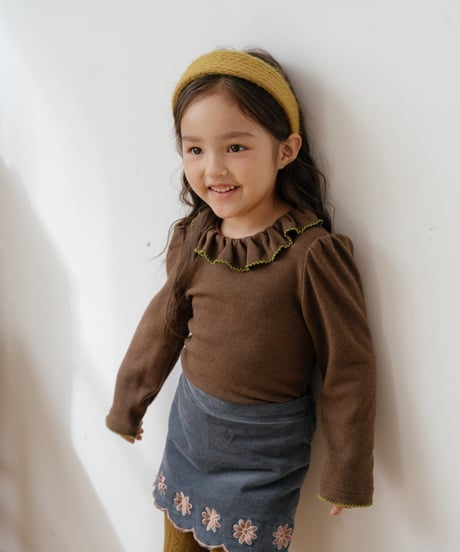 予約 OREN Blooming Frill Picot T-Shirt