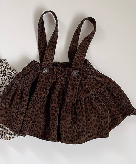 予約 mimi market Leopard Cordu Kangkang skirt