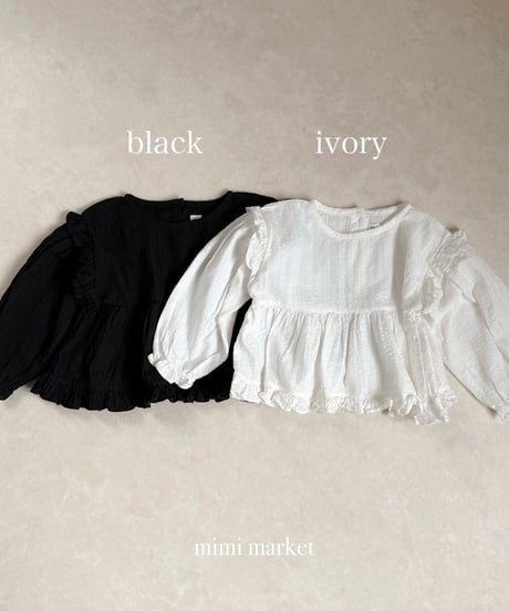 予約mimi market Shoulder Frill Blouse