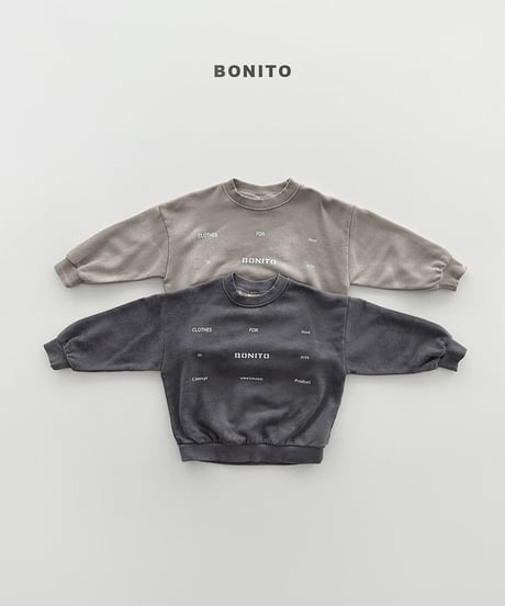 予約 bonito Fog pigment man to man (ママとお揃い)