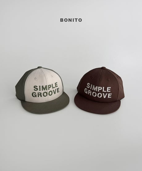 予約 bonito Simple groove cap