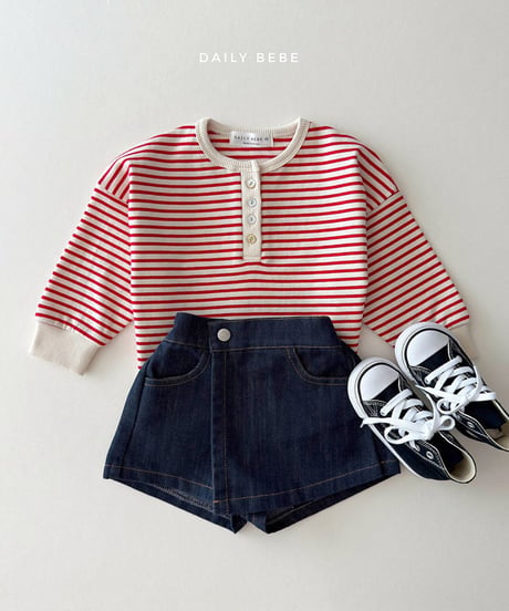 予約 daily bebe Dangara Henry Neck Tee
