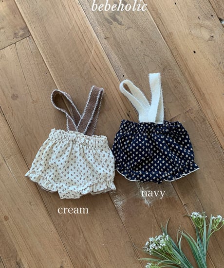 予約 bebeholic Leaf suspender bloomer