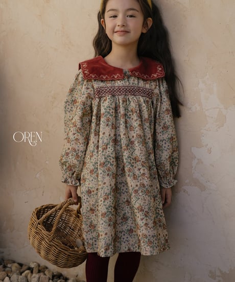 予約 OREN Bonjour Square Collar Dress