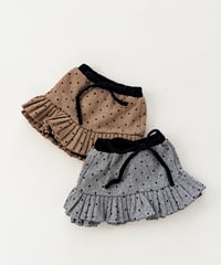 即納Dot Frill Ribbon Skirt
