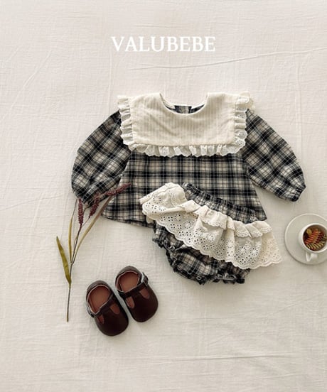 予約 valubebe Check cape blouse