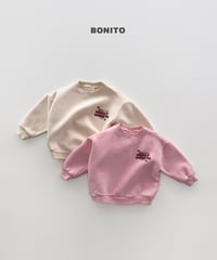 予約 bonito Wannabe Stripe Half-Zip man to man