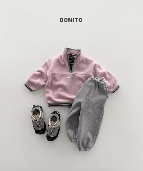予約 bonito Cotton Candy Color-Block Half-Zip Pullover