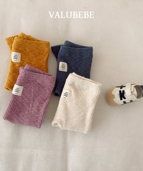 予約 valubebe Brushed ribbed leggings