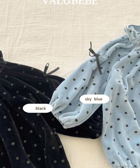 予約 valubebe Dot ribbon suit