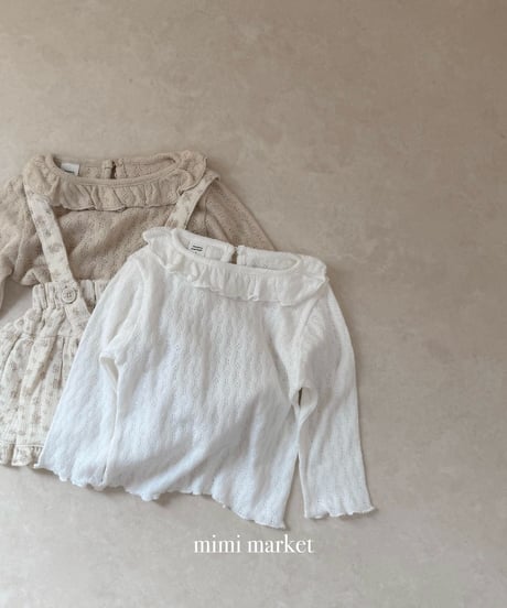 予約mimi market Erbon collar tee