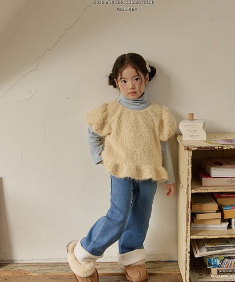 予約 melikey Cozy Mock-Neck Tee
