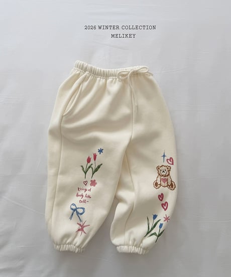 予約 melikey Picture play jogger pants
