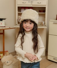 予約 melikey Cable knit frill Tee