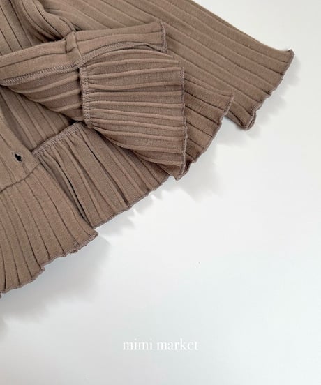 予約 mimi market Snow frill cardigan