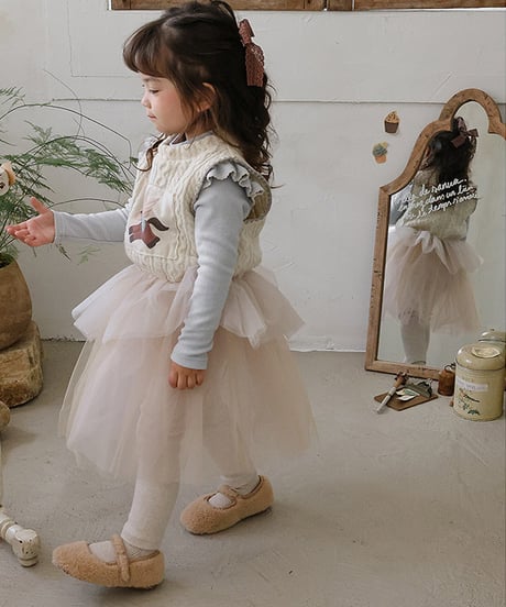 予約 FLO Moen tulle skirt leggings