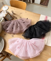 即納 marron Ribbon skirt