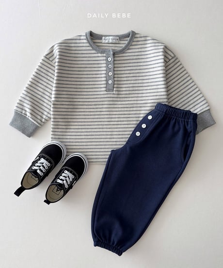 予約 daily bebe Dangara Henry Neck Tee