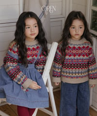 予約 OREN Adeline Multi Wool Knit(ママとお揃い)