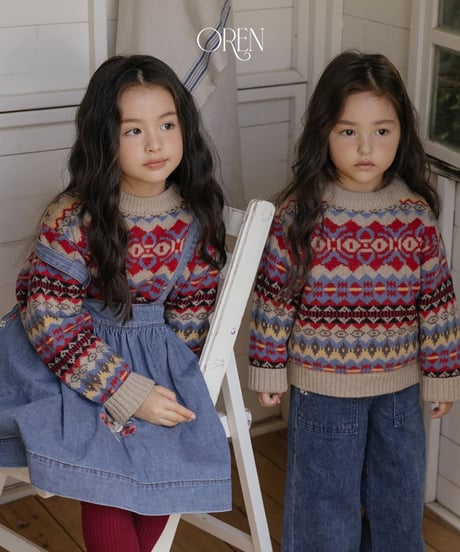 予約 OREN Adeline Multi Wool Knit(ママとお揃い)