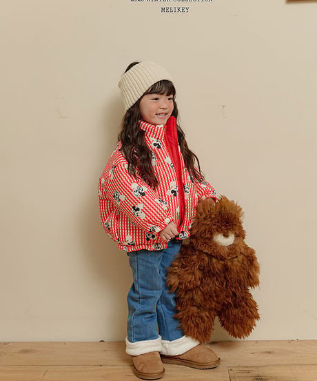 予約 melikey Mickey check reversible jumper