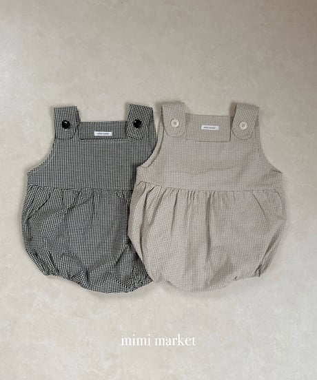 予約mimi market Checked suspender suit